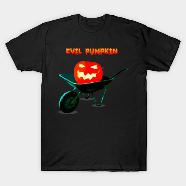 Evil Pumpkin T-Shirt by Abiarsa